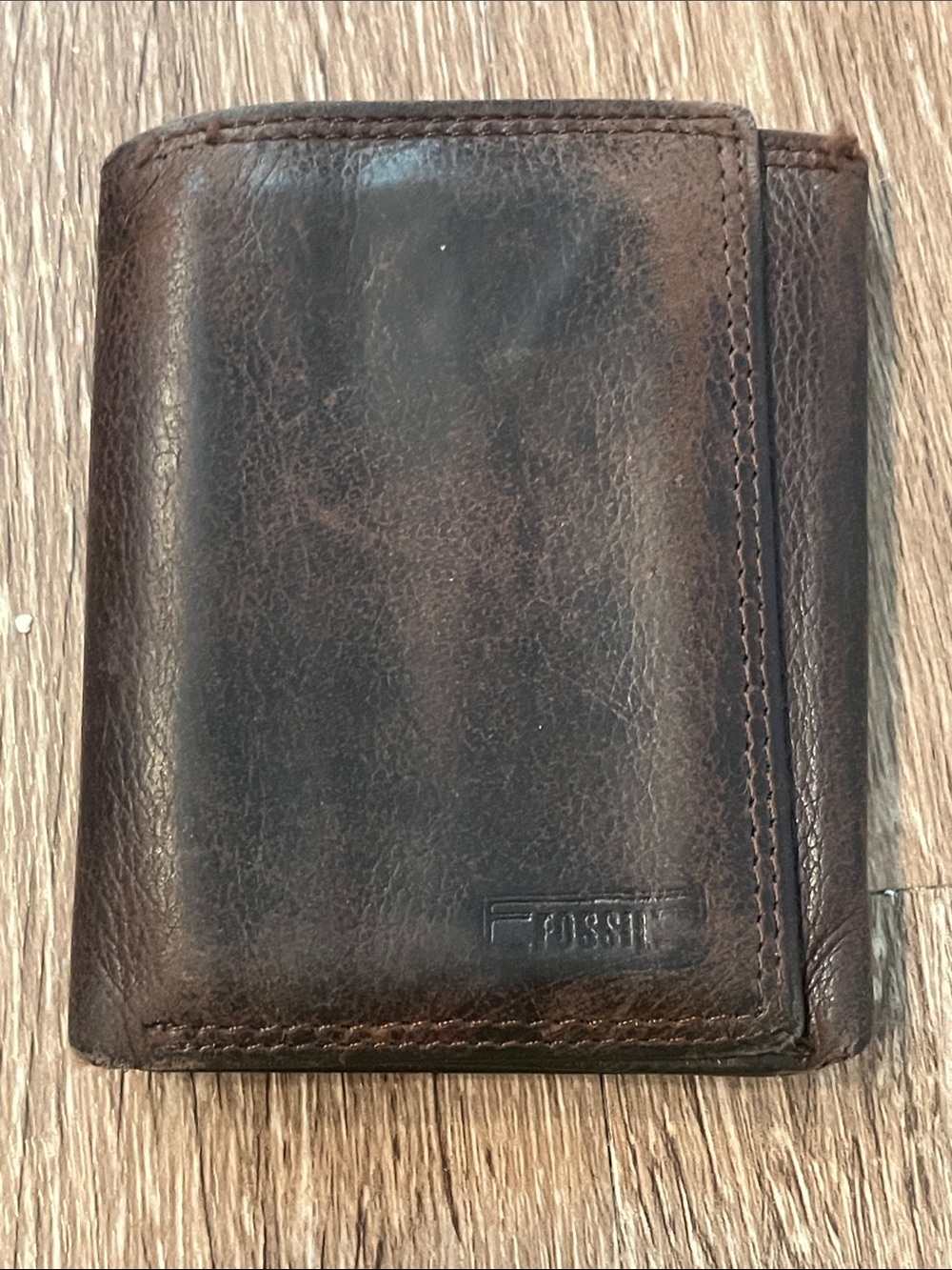 Fossil Dark Brown Trifold Leather Men's Wallet